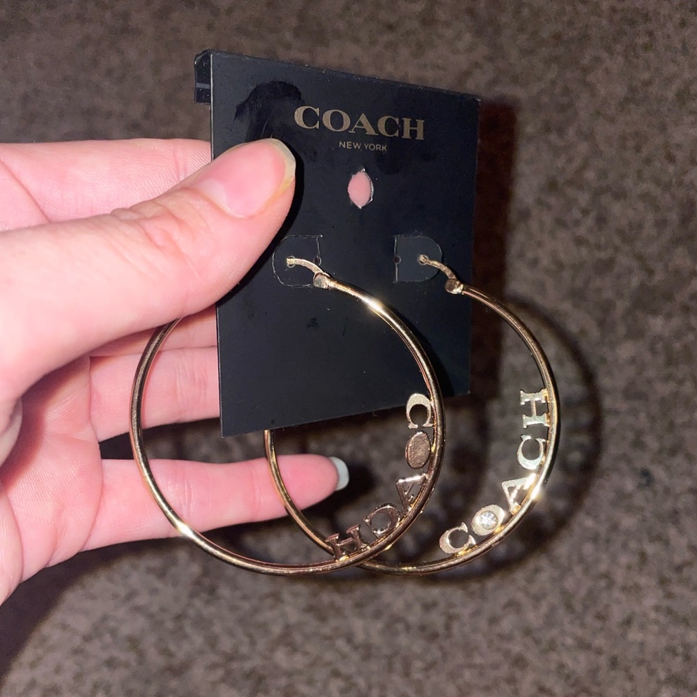 Coach hoop earrings